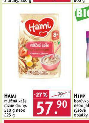 Rossmann Hami mléčná kaše nabídka