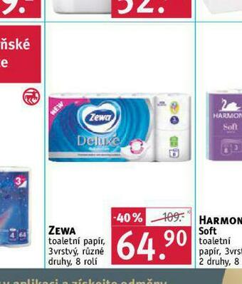 Rossmann Zewa deluxe toaletní papír nabídka