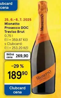 Tesco Mionetto Prosecco DOC Treviso brut nabídka