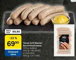 Tesco Tesco Grill Master Bavorská klobása nabídka