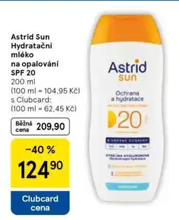 Tesco Astrid Sun Hydratační mléko na opalování SPF 20 nabídka