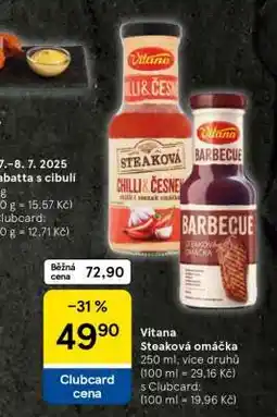 Tesco Vitana Steaková omáčka nabídka