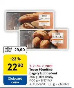 Tesco Tesco Pšeničné bagety k dopečení nabídka