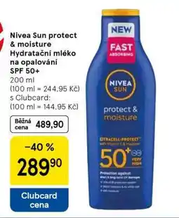 Tesco Nivea Sun protect & moisture Hydratační mléko na opalování SPF 50+ nabídka