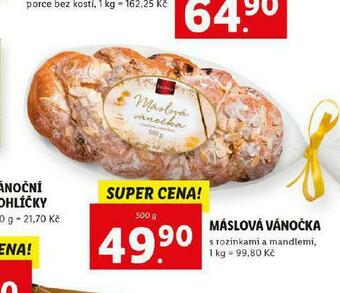 Lidl Máslová vánočka nabídka