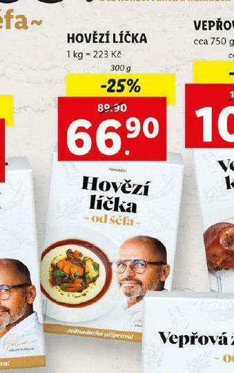 Lidl Hovězí líčka nabídka