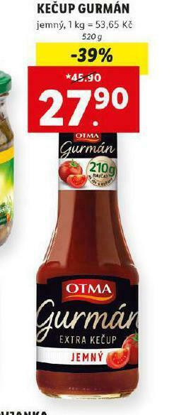 Lidl Kečup gurmán nabídka