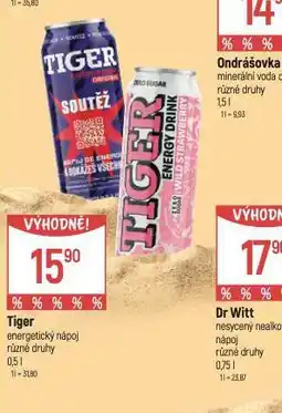 Globus Tiger energetický nápoj nabídka