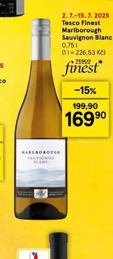 Tesco Mariborought sauvignon blanc nabídka