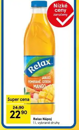Tesco Relax nápoj nabídka