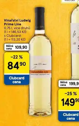 Tesco Vinařství ludwig prime line nabídka