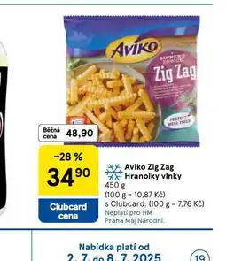 Tesco Aviko zig zag hranolky vlnky nabídka