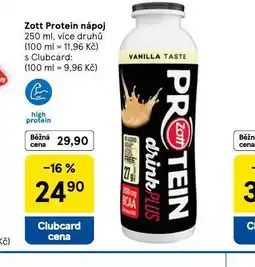 Tesco Zott protein nápoj nabídka