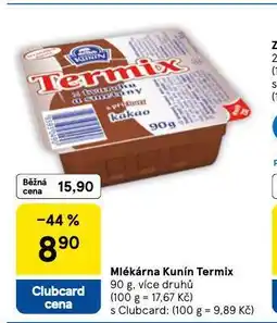 Tesco Kunín termix nabídka