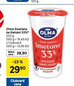 Tesco Olma smetana ke šlehání 33% nabídka