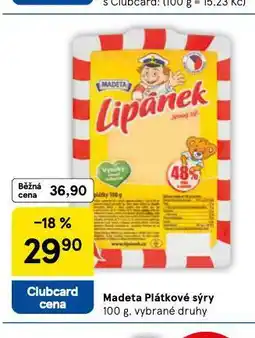 Tesco Madeta plátkové sýry nabídka