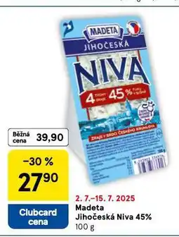 Tesco Madeta jihočeská niva 45% nabídka