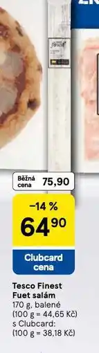 Tesco Fuet salám nabídka