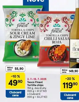 Tesco Tortilla chips nabídka
