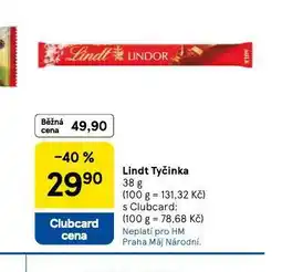 Tesco Lindt tyčinka nabídka
