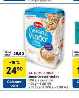 Tesco Emco ovesné vločky nabídka