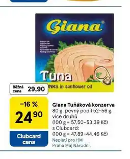 Tesco Giana tuňáková konzerva nabídka