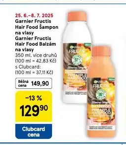 Tesco Garnier fructis šampon, balzám nabídka