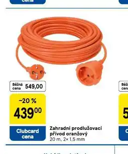 Tesco Zahradní prodlužovací přívod oranžový nabídka