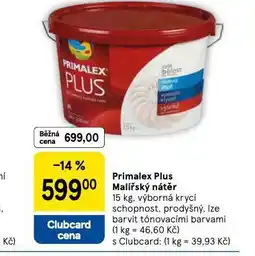 Tesco Primalex plus malířský nátěr nabídka