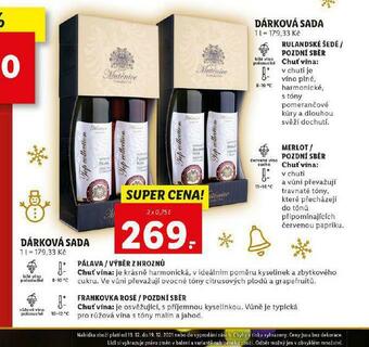 Lidl Dárková sada frankovka rosé / pozdní sběr nabídka