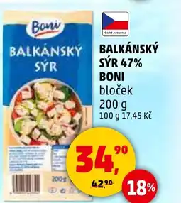 Penny Market BALKÁNSKÝ SÝR 47% BONI bloček nabídka
