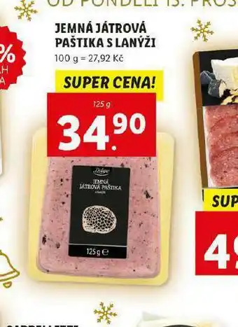 Lidl Jemná játrová paštika s lanýži nabídka