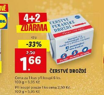 Lidl Čerstvé droždí nabídka