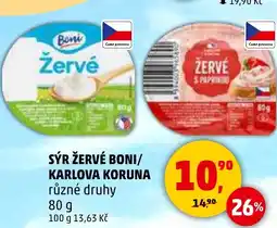 Penny Market SÝR ŽERVÉ BONI/ KARLOVA KORUNA nabídka