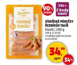 Penny Market VIDENSKE PÁREČKY ŘEZNÍKŮV TALÍŘ nabídka