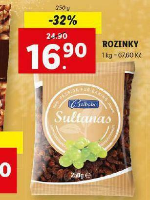 Lidl Rozinky nabídka