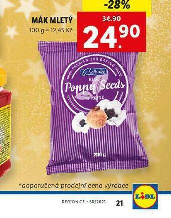 Lidl Mák mletý nabídka