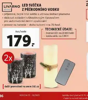 Lidl Led svíčka z přírodního vosku nabídka