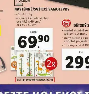 Nástěnné / svítící samolepky
