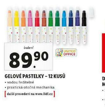 Lidl Gelové pastelky nabídka