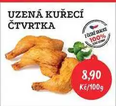 RABBIT řeznictví UZENÁ KUŘECÍ ČTVRTKA 100g nabídka
