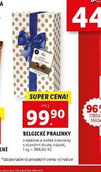 Lidl Belgické pralinky nabídka