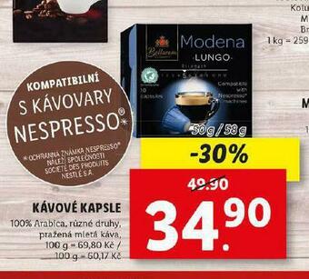 Lidl Kávové kapsle nabídka