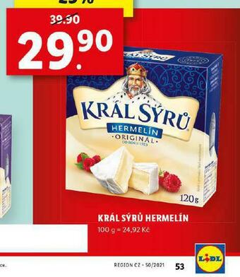 Lidl Král sýrů hermelín nabídka