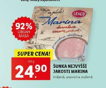 Lidl Šunka nejvyšší jakosti nabídka