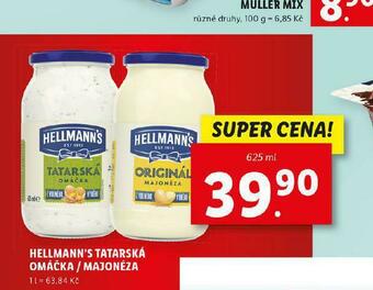 Lidl Hellmann´s tatarská omáčka, majonéza nabídka