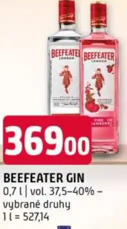 Terno BEEFEATER Gin nabídka