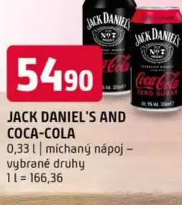 Terno Jack daniel's and coca-cola nabídka