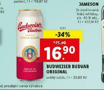 Lidl Pivo budweiser budvar original nabídka