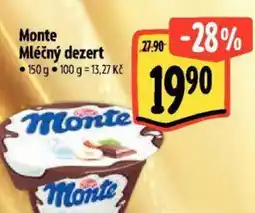 Albert Zott Monte Mléčný dezert nabídka